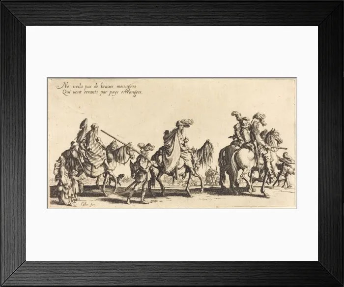 Framed Print : The Bohemians Marching: The Vanguard, 1621. Creator: Jacques Callot Framed Print : The Bohemians Marching: The Vanguard, 1621. Creator: Jacques Callot