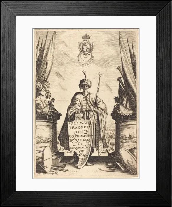 Framed Print : Title Page for Il Solimano, 1620. Creator: Jacques Callot. Title Page for Il Solimano, 1620. Creator: Jacques Callot Framed Print : Title Page for Il Solimano, 1620. Creator: Jacques Callot. Title Page for Il Solimano, 1620. Creator: Jacques Callot