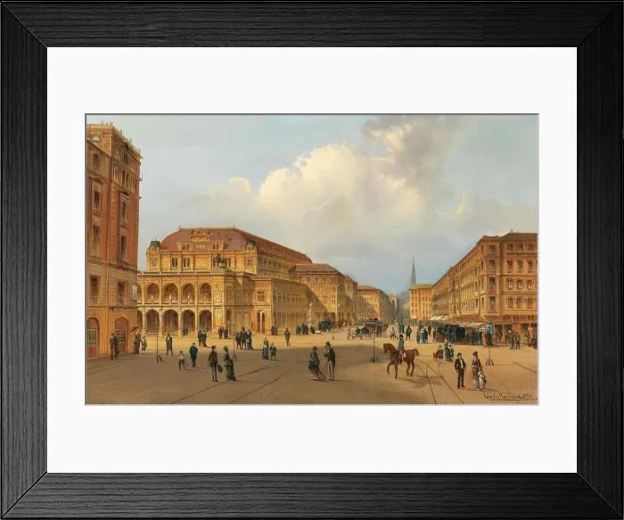 Framed Print : View of the Vienna State Opera, 1880. Creator: Kaufmann, Karl (1843-1905) Framed Print : View of the Vienna State Opera, 1880. Creator: Kaufmann, Karl (1843-1905)