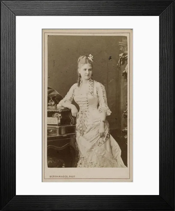 Framed Print : Portrait of the Opera singer Caroline Salla (Caroline Louise de Septavaux), c. 1880 Framed Print : Portrait of the Opera singer Caroline Salla (Caroline Louise de Septavaux), c. 1880