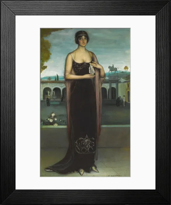 Framed Print : Portrait of Adela Carbone(1890-1960), c. 1911. Creator: Romero de Torres Framed Print : Portrait of Adela Carbone(1890-1960), c. 1911. Creator: Romero de Torres