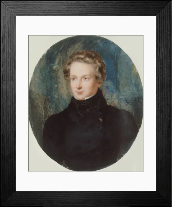 Framed Print : Portrait of Victor Hugo (1802-1885), 1822. Creator: Alaux, Jean (1786-1864) Framed Print : Portrait of Victor Hugo (1802-1885), 1822. Creator: Alaux, Jean (1786-1864)