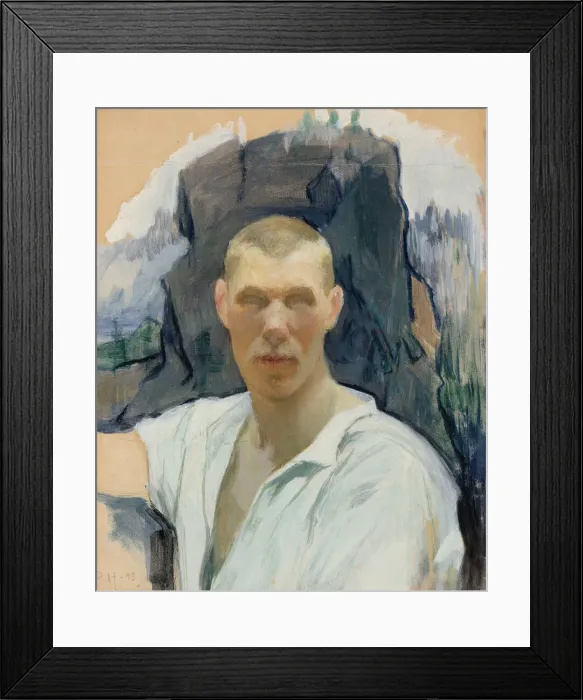 Framed Print : Self-Portrait, 1893. Creator: Halonen, Pekka (1865-1933) Framed Print : Self-Portrait, 1893. Creator: Halonen, Pekka (1865-1933)