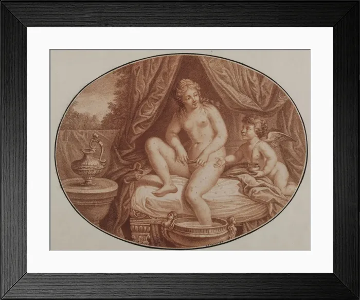 Framed Print : Epilation, 18th century. Creator: Anonymous Framed Print : Epilation, 18th century. Creator: Anonymous