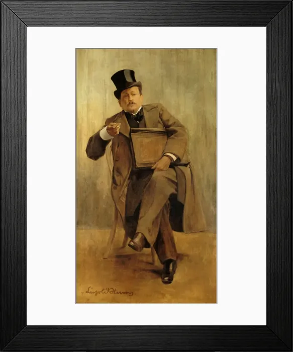 Framed Print : Portrait of Georges Courteline (1858-1929), c. 1898. Creator: Stevens Framed Print : Portrait of Georges Courteline (1858-1929), c. 1898. Creator: Stevens