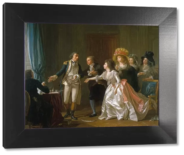 The interrupted Marriage Contract, c. 1789. Creator: Garnier, Michel (1753-1829)
