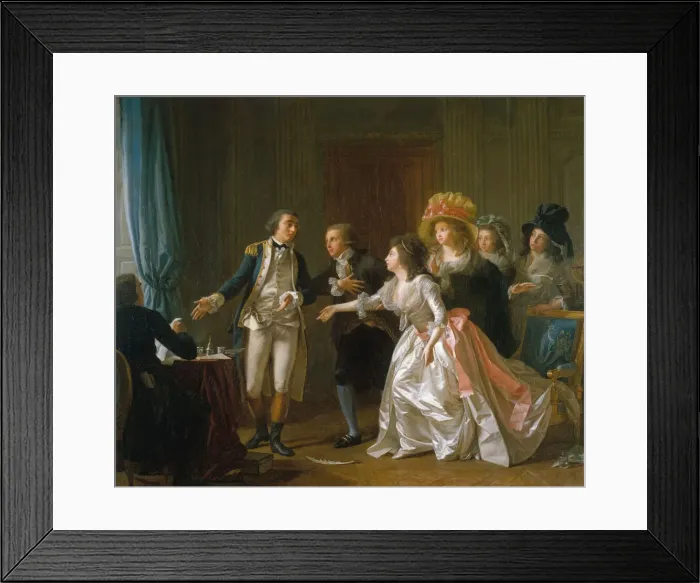Framed Print : The interrupted Marriage Contract, c. 1789. Creator: Garnier, Michel (1753-1829) Framed Print : The interrupted Marriage Contract, c. 1789. Creator: Garnier, Michel (1753-1829)