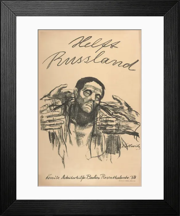 Framed Print : Help Russia, 1921. Creator: Kollwitz, Kathe (1867-1945) Framed Print : Help Russia, 1921. Creator: Kollwitz, Kathe (1867-1945)