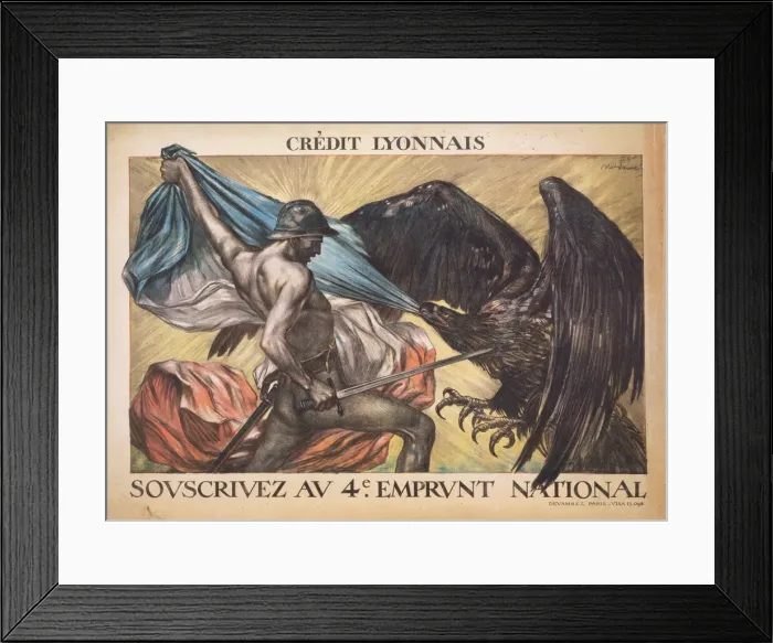 Framed Print : Credit Lyonnais. Souscrivez au 4e Emprunt National, 1918 Framed Print : Credit Lyonnais. Souscrivez au 4e Emprunt National, 1918