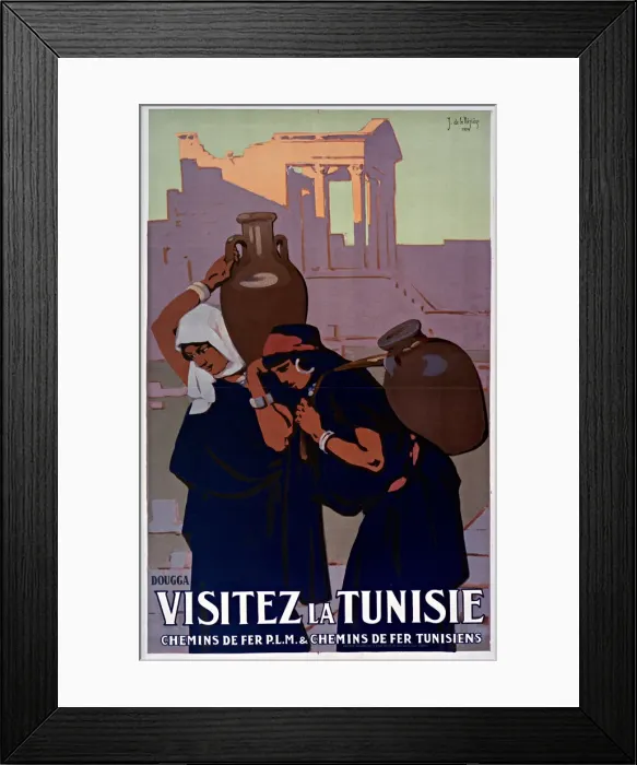 Framed Print : Dougga. Visitez la Tunisie, 1929. Creator: La Neziere, Joseph de (1873-1944) Framed Print : Dougga. Visitez la Tunisie, 1929. Creator: La Neziere, Joseph de (1873-1944)