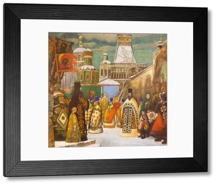 Framed Print : Easter procession. Creator: Brailovsky, Leonid Mikhaylovich (1867-1937) Framed Print : Easter procession. Creator: Brailovsky, Leonid Mikhaylovich (1867-1937)