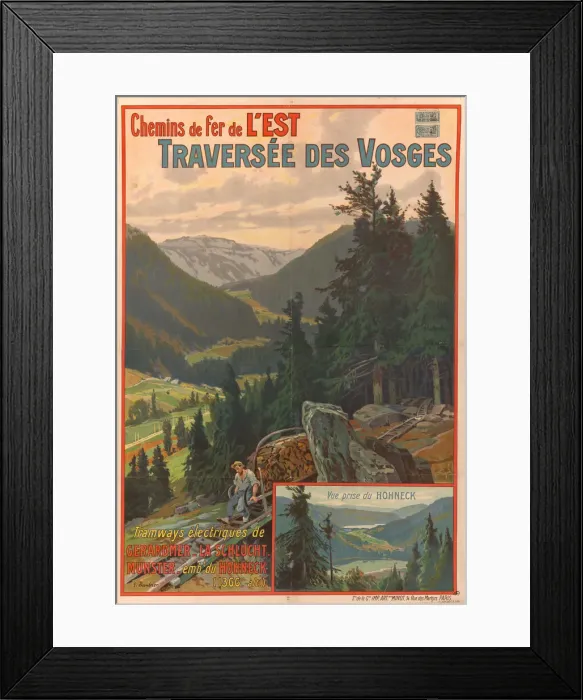 Framed Print : Chemins de fer de l Est. Traversee des Vosges, 1908 Framed Print : Chemins de fer de l Est. Traversee des Vosges, 1908