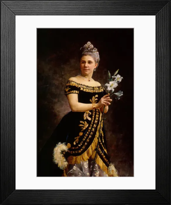 Framed Print : Portrait of the Opera singer Ida Basilier-Magelssen (1846-1928) as Philine in Opera Framed Print : Portrait of the Opera singer Ida Basilier-Magelssen (1846-1928) as Philine in Opera