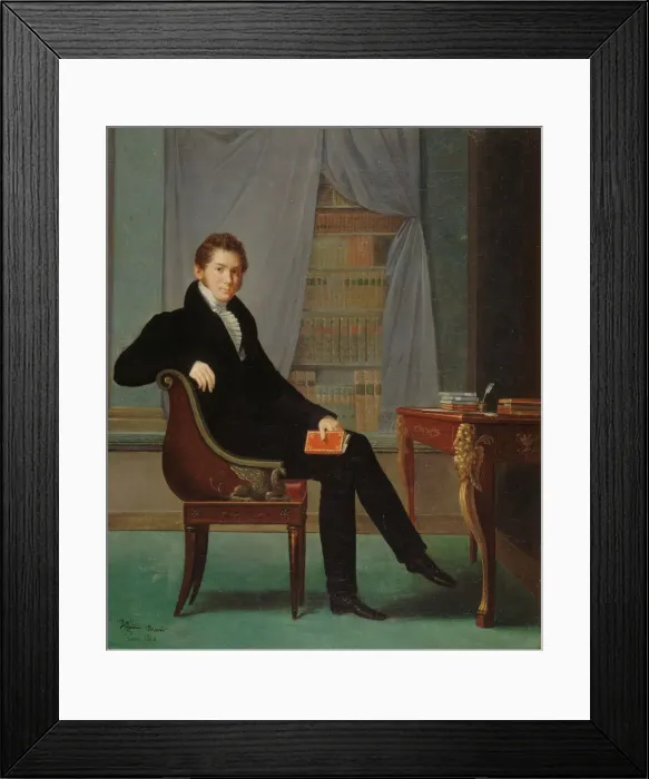 Framed Print : Portrait of Jacques-Francois Ancelot (1794-1854), 1819 Framed Print : Portrait of Jacques-Francois Ancelot (1794-1854), 1819