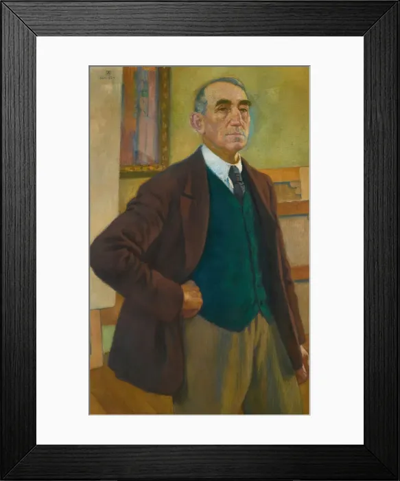 Framed Print : Self Portrait in a Green Waistcoat, 1924. Creator: Rysselberghe Framed Print : Self Portrait in a Green Waistcoat, 1924. Creator: Rysselberghe
