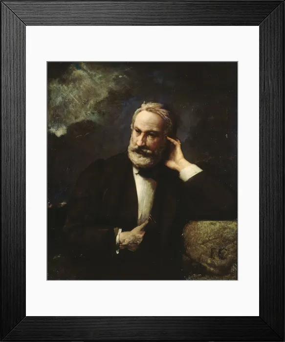 Framed Print : Portrait of Victor Hugo (1802-1885), ca 1868. Creator: Chifflart Framed Print : Portrait of Victor Hugo (1802-1885), ca 1868. Creator: Chifflart