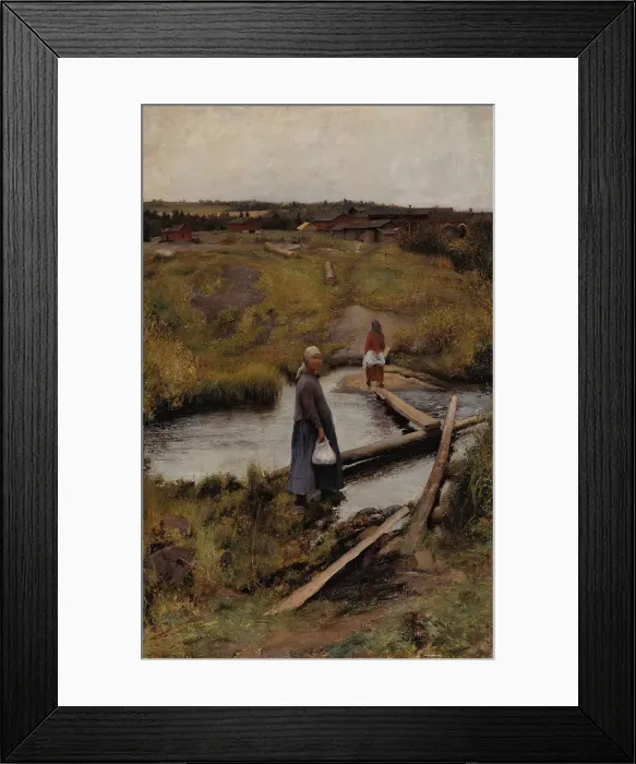 Framed Print : The Short Cut, 1892. Creator: Halonen, Pekka (1865-1933) Framed Print : The Short Cut, 1892. Creator: Halonen, Pekka (1865-1933)