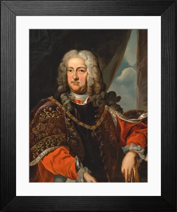 Framed Print : Portrait of Count Rudolf Franz Erwein Schonborn (1677-1754), c. 1740
