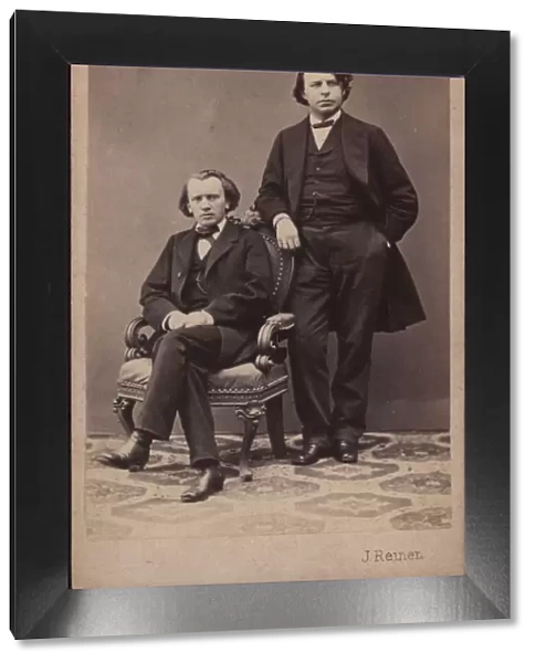 Johannes Brahms (1833-1897) and Josef Joachim (1831-1907), 1867. Creator: Photo studio J