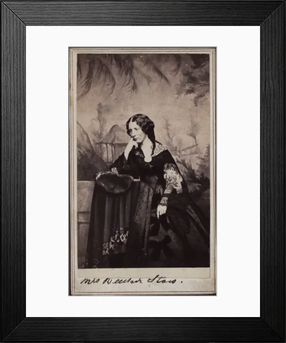 Framed Print : Portrait of Harriet Beecher Stowe (1811-1896), ca 1860. Creator: Fredricks Framed Print : Portrait of Harriet Beecher Stowe (1811-1896), ca 1860. Creator: Fredricks