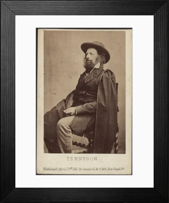 Framed Print : Portrait of Alfred, Lord Tennyson (1809-1892), 1861. Creator: Anonymous Framed Print : Portrait of Alfred, Lord Tennyson (1809-1892), 1861. Creator: Anonymous