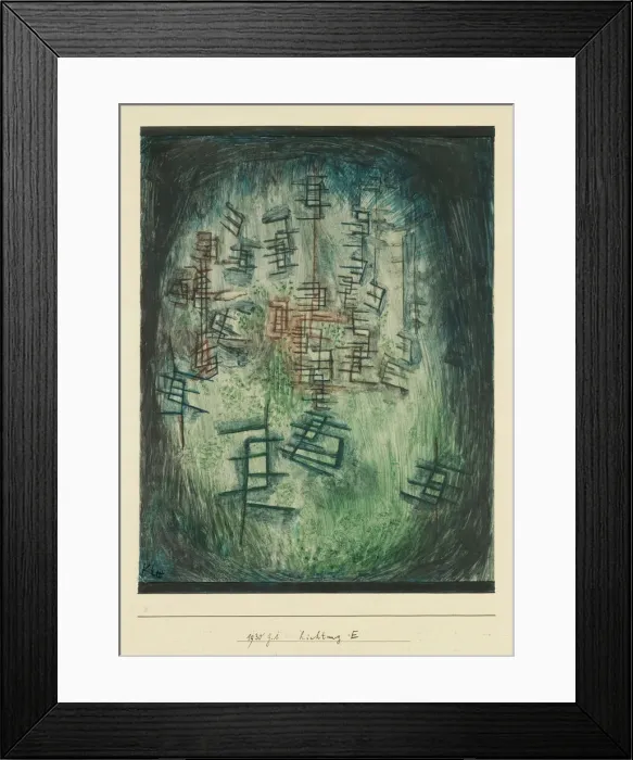 Framed Print : Lichtung E (Clearing E), 1930. Creator: Klee, Paul (1879-1940) Framed Print : Lichtung E (Clearing E), 1930. Creator: Klee, Paul (1879-1940)