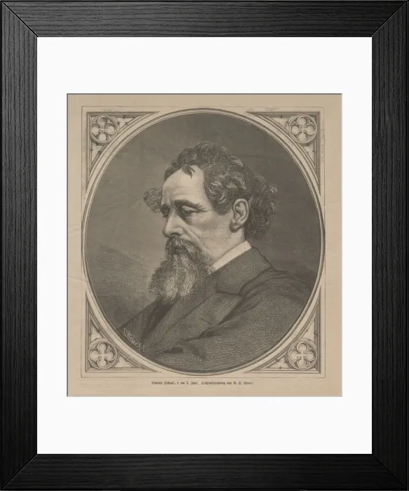Framed Print : Portrat von Charles Dickens, 1870. Creator: Weber, Johann Jacob (1803-1880) Framed Print : Portrat von Charles Dickens, 1870. Creator: Weber, Johann Jacob (1803-1880)