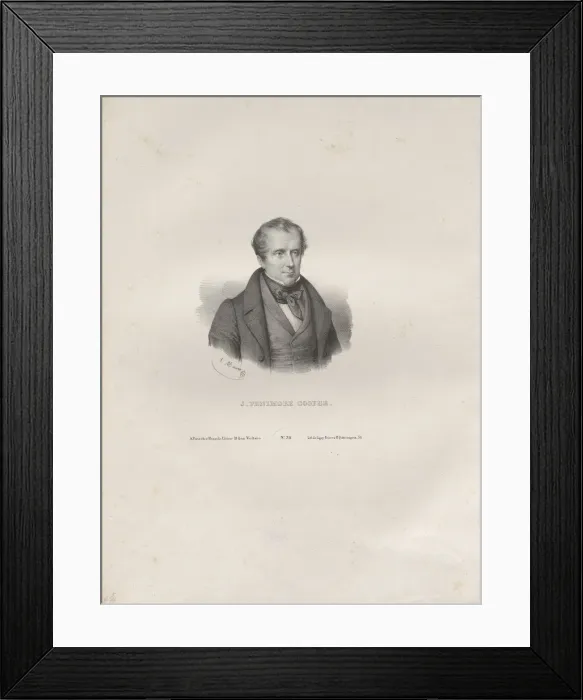 Framed Print : Portrait of the writer James Fenimore Cooper (1789-1851), c. 1840 Framed Print : Portrait of the writer James Fenimore Cooper (1789-1851), c. 1840