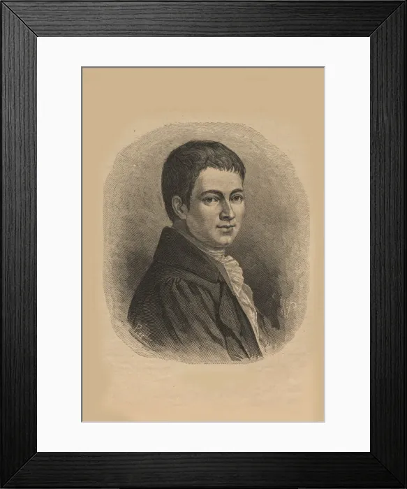 Framed Print : Portrait of Heinrich von Kleist (1777-1811), 1876. Creator: Anonymous Framed Print : Portrait of Heinrich von Kleist (1777-1811), 1876. Creator: Anonymous