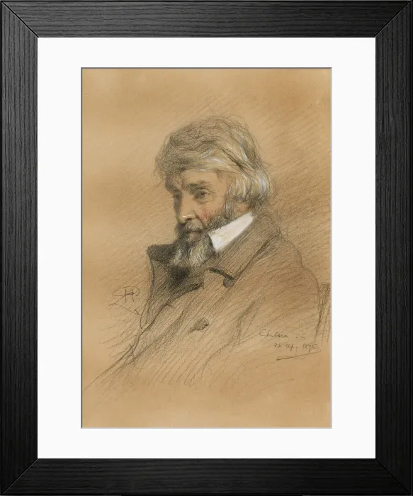 Framed Print : Portrait of Thomas Carlyle (1795-1881), 1875. Creator: Herdman, Robert (1829-1888) Framed Print : Portrait of Thomas Carlyle (1795-1881), 1875. Creator: Herdman, Robert (1829-1888)