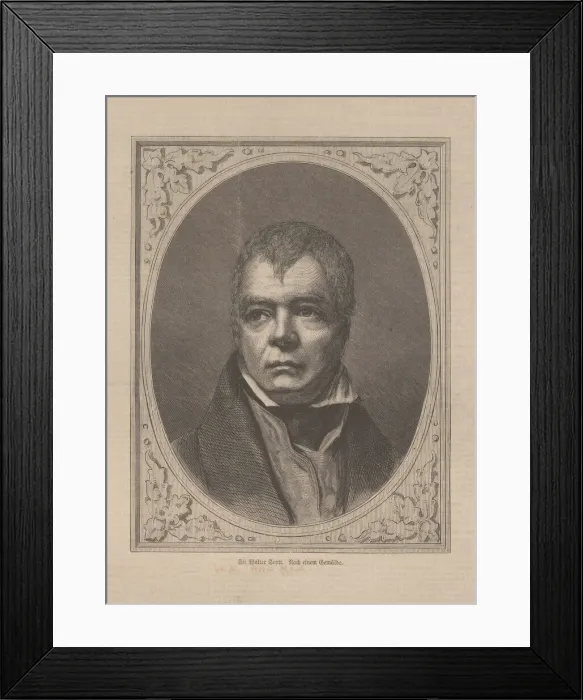 Framed Print : Portrait of the historical novelist and poet Sir Walter Scott (1771-1832), 1871 Framed Print : Portrait of the historical novelist and poet Sir Walter Scott (1771-1832), 1871