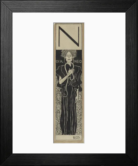 Framed Print : The Envy, 1898. Creator: Klimt, Gustav (1862-1918) Framed Print : The Envy, 1898. Creator: Klimt, Gustav (1862-1918)