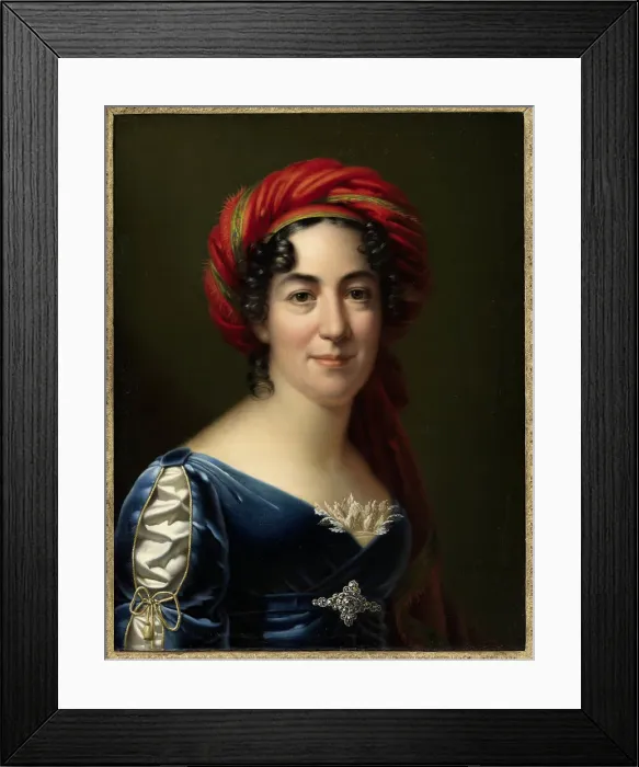 Framed Print : Portrait of the writer Caroline Pichler (1769-1843), 1818. Creator: Sales, Carl von (c Framed Print : Portrait of the writer Caroline Pichler (1769-1843), 1818. Creator: Sales, Carl von (c