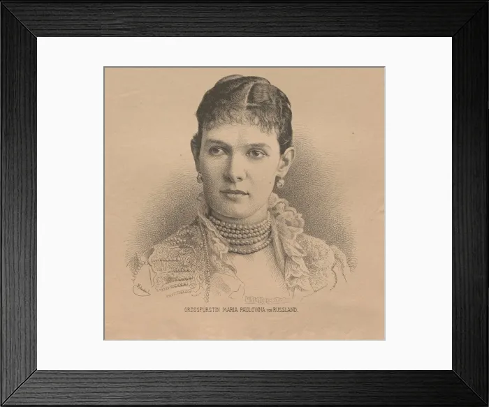 Framed Print : Grand Duchess Maria Pavlovna of Russia (1854-1920), 1882 Framed Print : Grand Duchess Maria Pavlovna of Russia (1854-1920), 1882