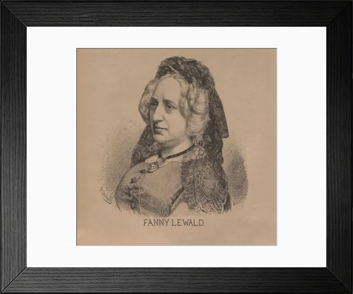 Framed Print : Writer Fanny Lewald (1811-1889), 1879. Creator: Schubert, August (1844-1903) Framed Print : Writer Fanny Lewald (1811-1889), 1879. Creator: Schubert, August (1844-1903)