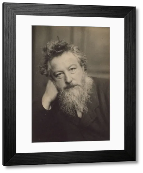 Framed Print : Portrait of William Morris (1834-1896). Creator: Hollyer, Frederick (1838-1933) Framed Print : Portrait of William Morris (1834-1896). Creator: Hollyer, Frederick (1838-1933)