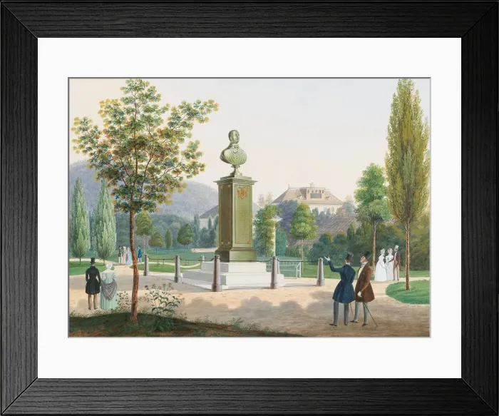 Framed Print : The Archduke Rudolf, Cardinal Archbishop of Olmütz monument in Ischl