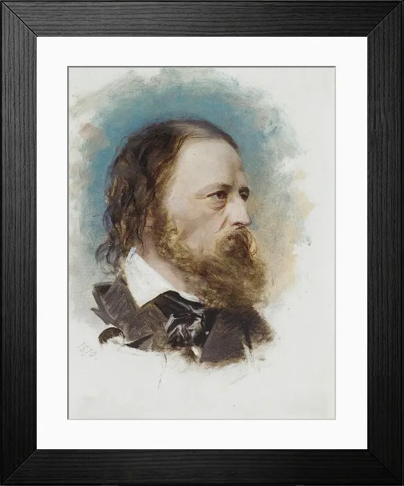 Framed Print : Portrait of Alfred, Lord Tennyson (1809-1892), 1870. Creator: Anonymous Framed Print : Portrait of Alfred, Lord Tennyson (1809-1892), 1870. Creator: Anonymous