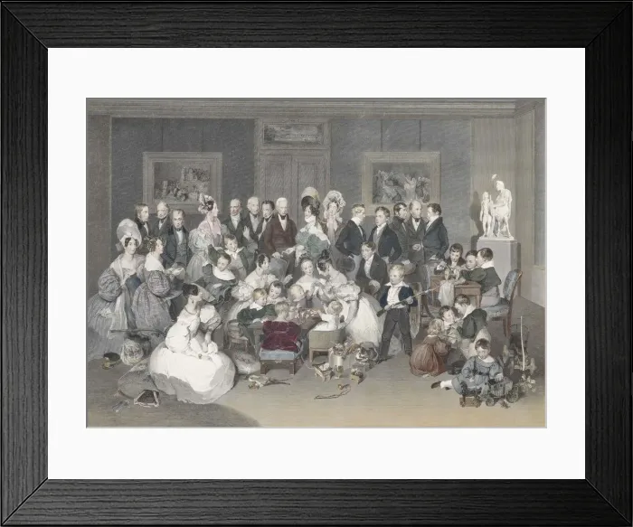 Framed Print : The Austrian imperial family in 1834, 1834. Creator: Fendi, Peter (1796-1842) Framed Print : The Austrian imperial family in 1834, 1834. Creator: Fendi, Peter (1796-1842)