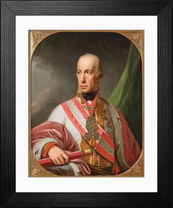 Framed Print : Portrait of Holy Roman Emperor Francis II (1768-1835). Creator: Lampi, Johann-Baptist von Framed Print : Portrait of Holy Roman Emperor Francis II (1768-1835). Creator: Lampi, Johann-Baptist von