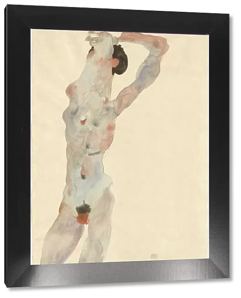 Male nude, 1912. Creator: Schiele, Egon (1890-1918)