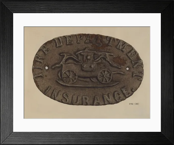 Framed Print : Firemark, c. 1937. Creator: Emile Cero Framed Print : Firemark, c. 1937. Creator: Emile Cero