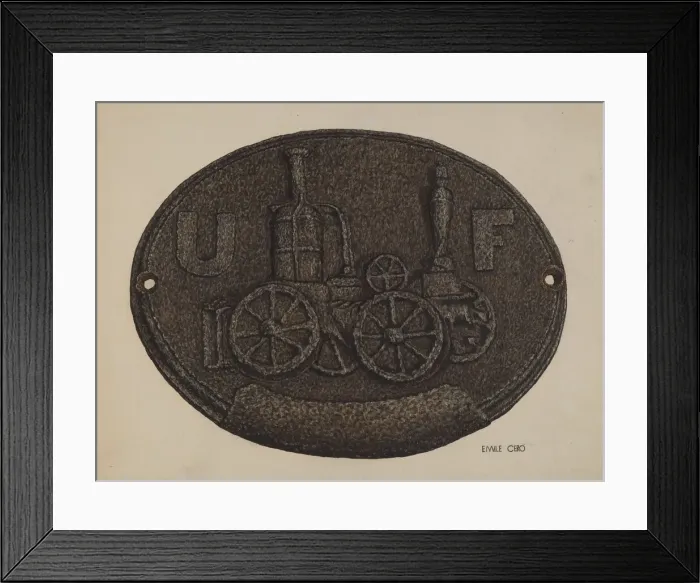 Framed Print : Firemark, c. 1937. Creator: Emile Cero Framed Print : Firemark, c. 1937. Creator: Emile Cero