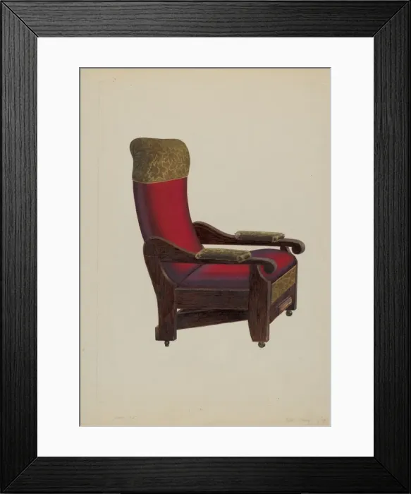 Framed Print : Chair, c. 1938. Creator: Clyde L. Cheney Framed Print : Chair, c. 1938. Creator: Clyde L. Cheney