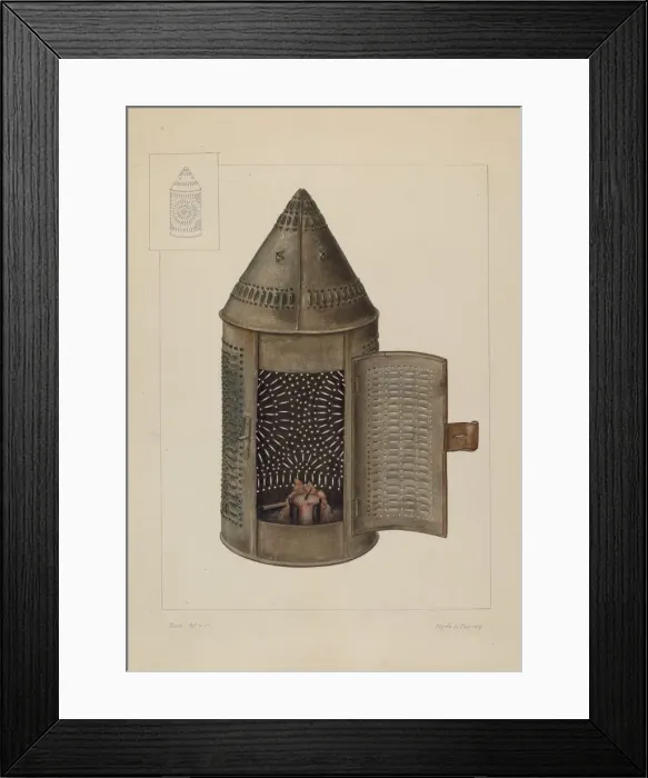 Framed Print : Candle Lantern, 1935 / 1942. Creator: Clyde L. Cheney Framed Print : Candle Lantern, 1935 / 1942. Creator: Clyde L. Cheney