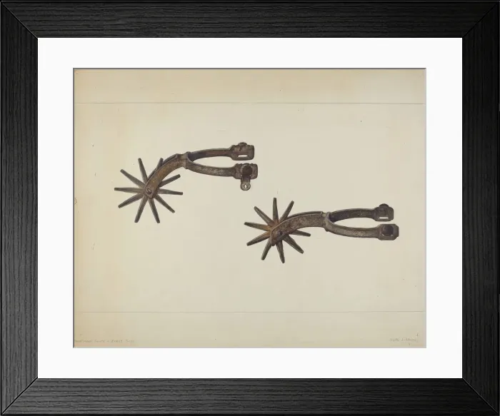 Framed Print : Spurs, c. 1937. Creator: Clyde L. Cheney Framed Print : Spurs, c. 1937. Creator: Clyde L. Cheney