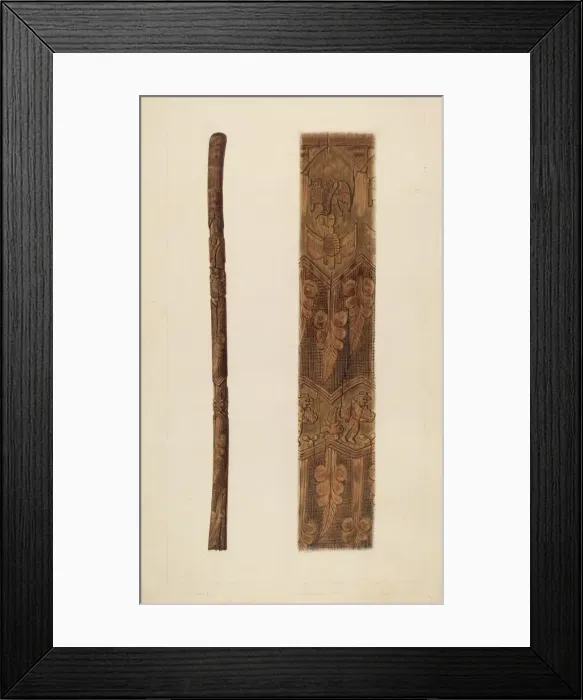 Framed Print : Walking Stick, 1935 / 1942. Creator: Clyde L. Cheney Framed Print : Walking Stick, 1935 / 1942. Creator: Clyde L. Cheney