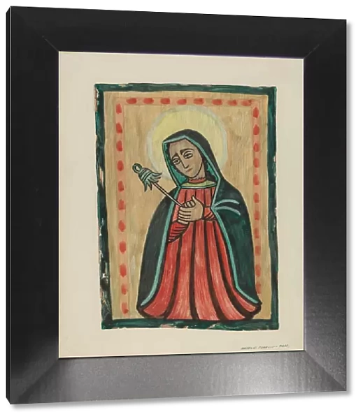 Retablo-Our Lady of Sorrows 'Nuestra Senora de los Siete Dolores, c. 1938
