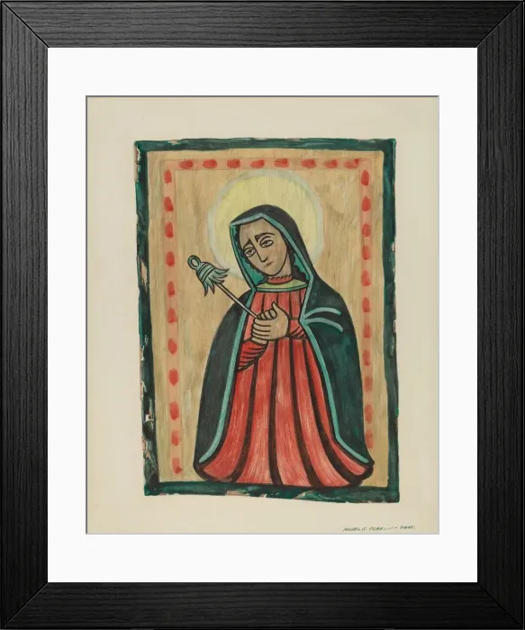 Framed Print : Retablo-Our Lady of Sorrows Nuestra Senora de los Siete Dolores, c. 1938 Framed Print : Retablo-Our Lady of Sorrows Nuestra Senora de los Siete Dolores, c. 1938
