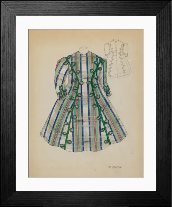 Framed Print : Childs Dress, c. 1937. Creator: Margaret Concha Framed Print : Childs Dress, c. 1937. Creator: Margaret Concha